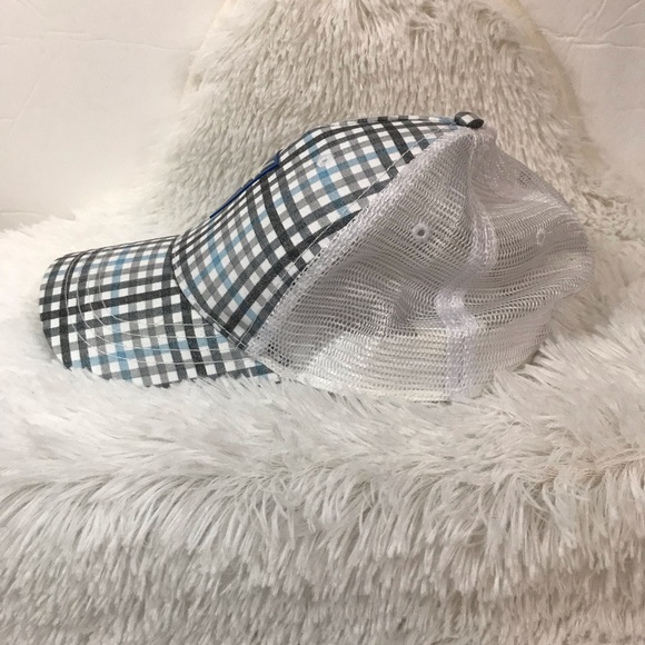 Guy Harvey blue white gray plaid hat fishing cap - Picture 5 of 8